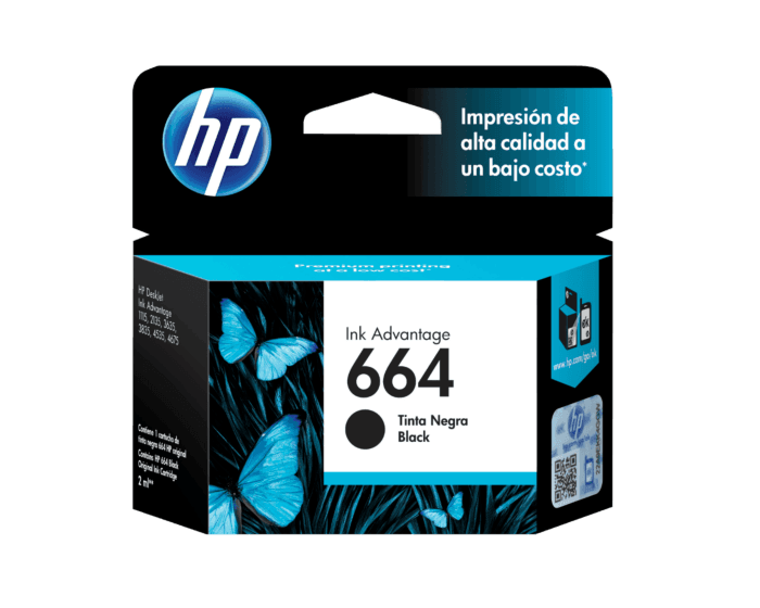 Cartucho De Tinta Original 664 Negro Adv P 1115 Hp