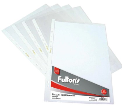 Funda Plástica Transparente Carta 10 Unidades Isofit